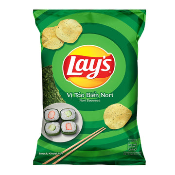 Lays Nori Seaweed potato chips 44g THAILAND (Case of 12)