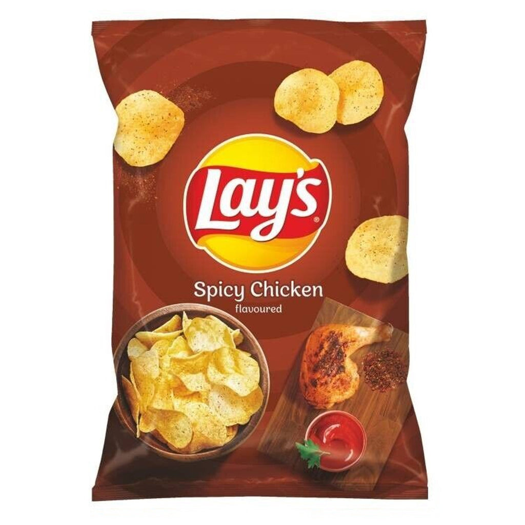 Lays Spicy chicken potato chips 130g POLAND (Case of 12)
