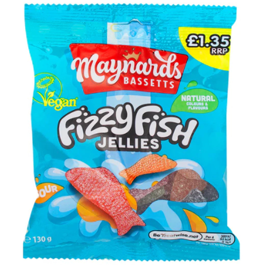 Maynards Fizzy fish jellies 165g UNITED KINGDOM (Case of 12)