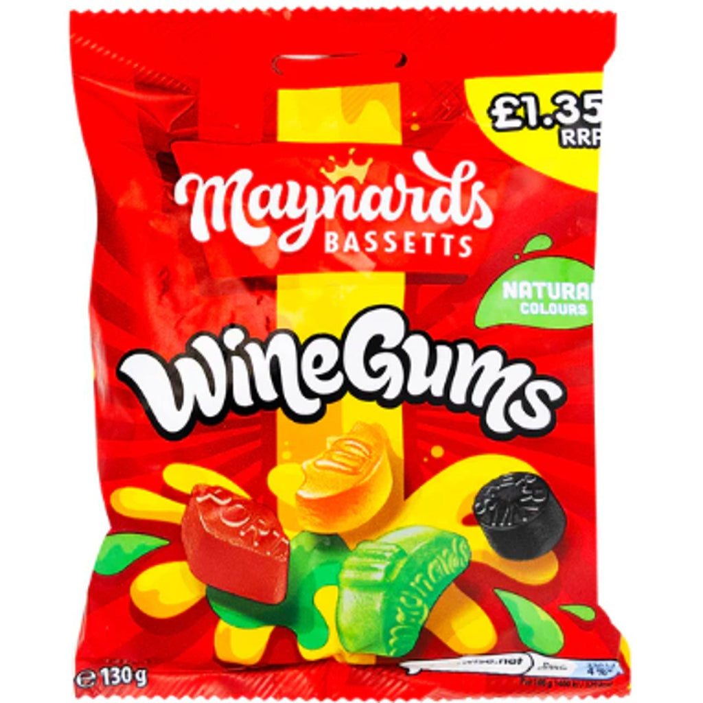 Maynards Wine Gums 130g UNITED KINGDOM (Case of 12)