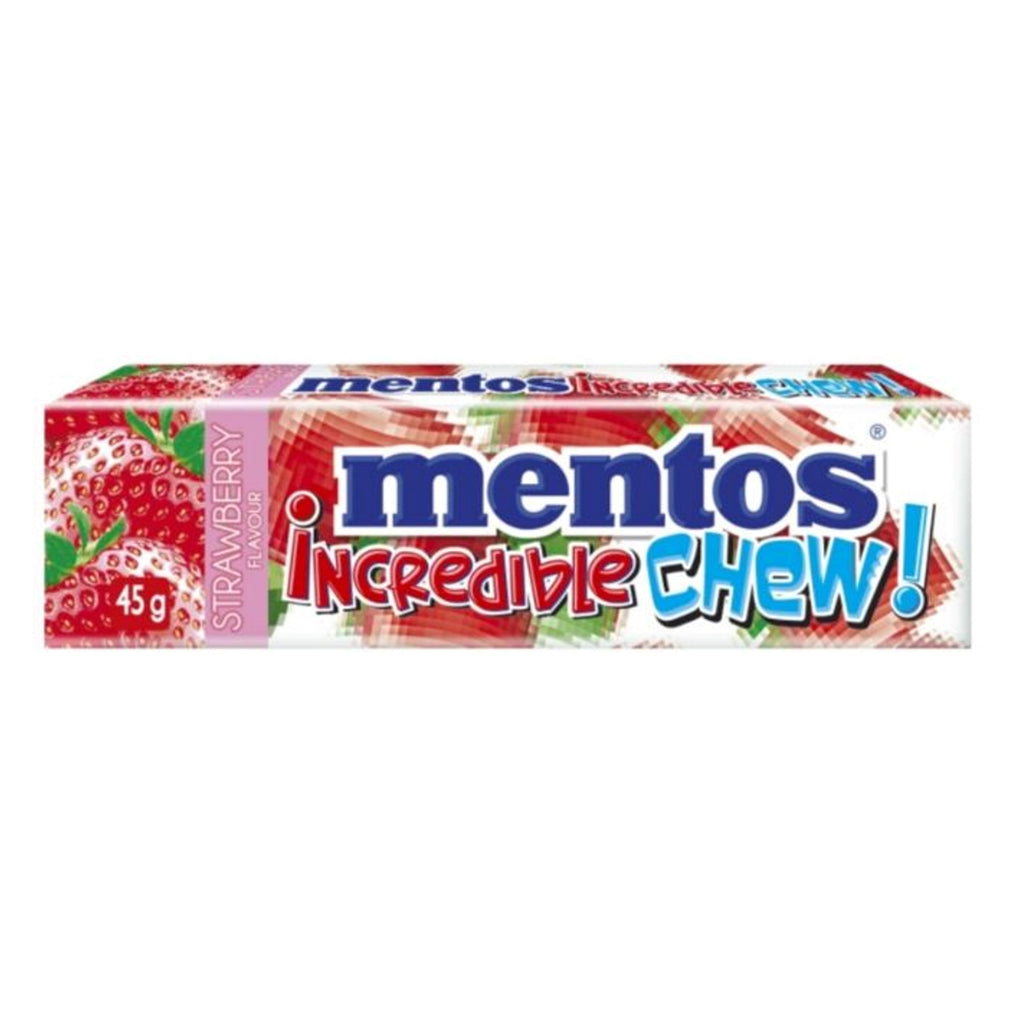 Mentos Incredible Chew Strawberry 45g Box of 20 VIETNAM