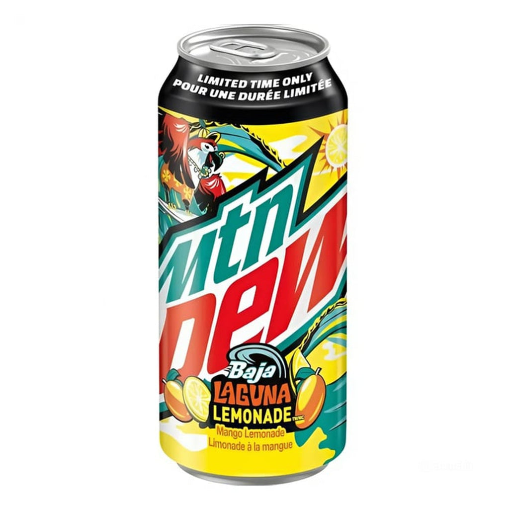 Mountain Dew Baja Laguna lemonade 473ml cans case of 12 CANADA