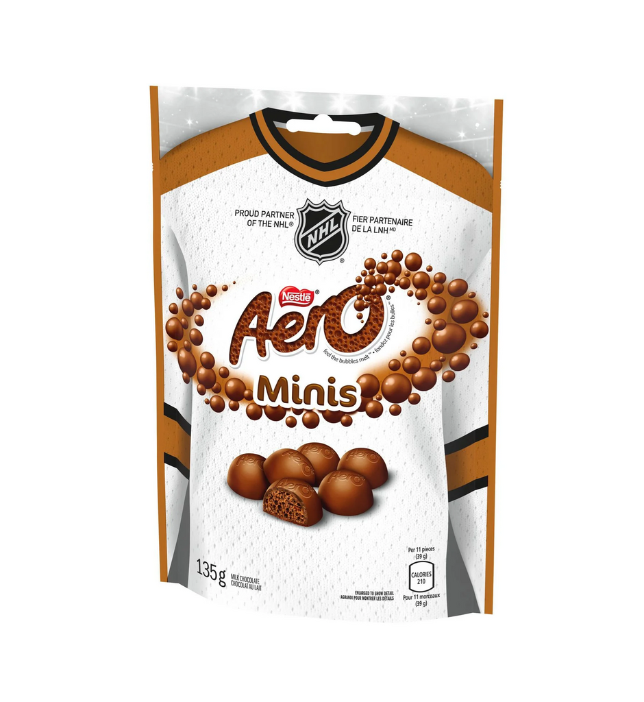AERO  Milk Chocolate Minis 135 g - Canada (Case of 12)