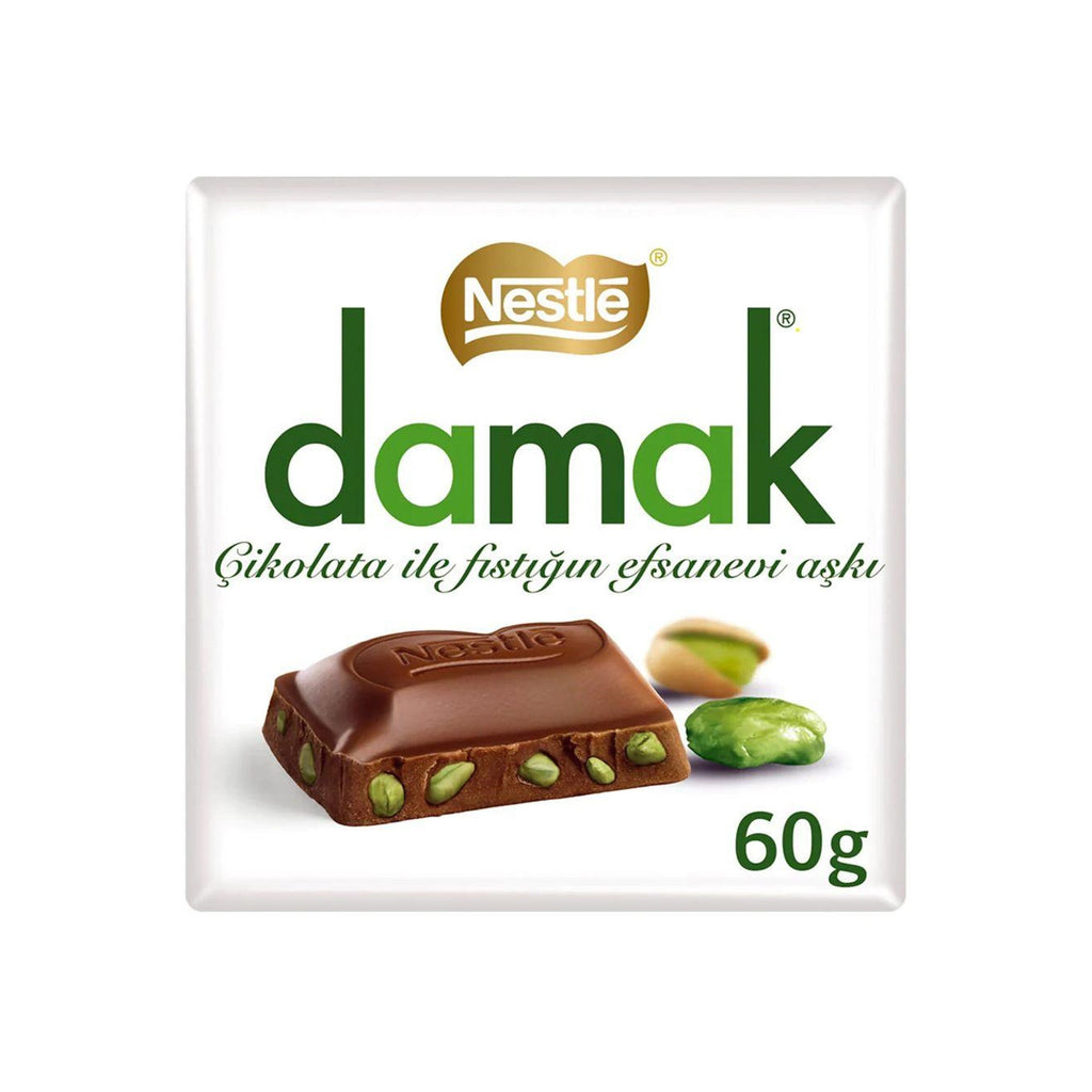 Nestle Damak Pistachio Chocolate Bar 60g Box of 6 EGYPT