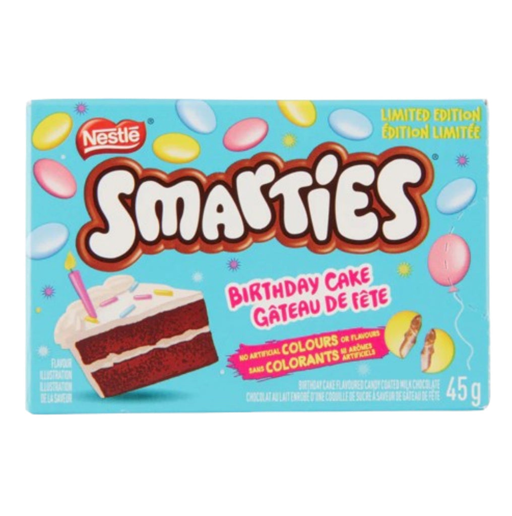 Nestle Smarties Birthday Cake limited edition 45g Box of 24 CANADA