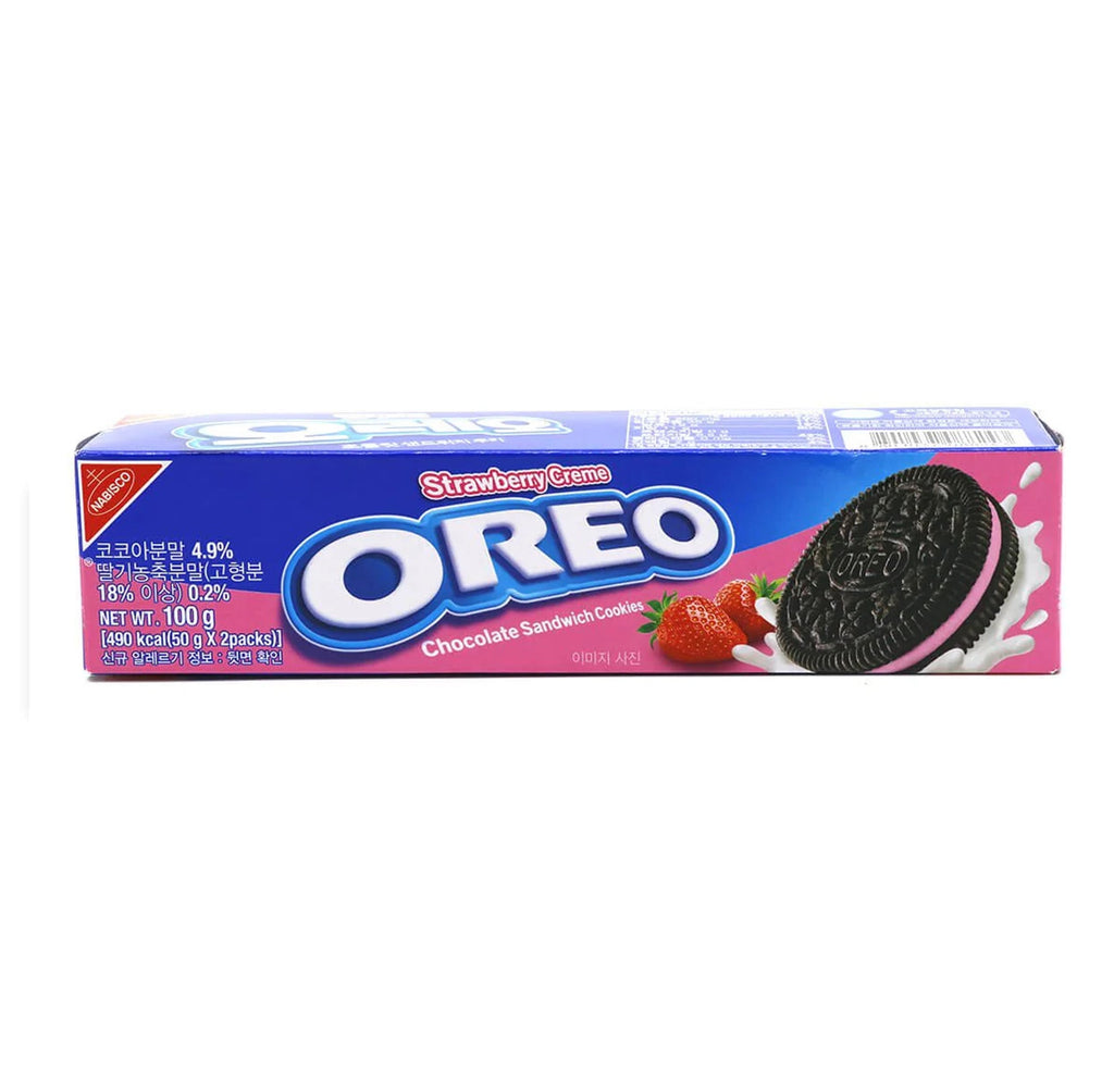 Oreo Strawberry creme cookies 100g KOREA (Case of 12)