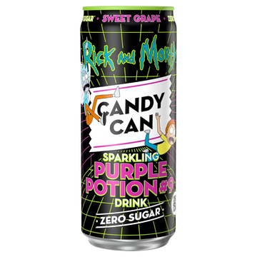 Rick and Monty Sparkling Purple Potion Candy Can - Zero Sugar