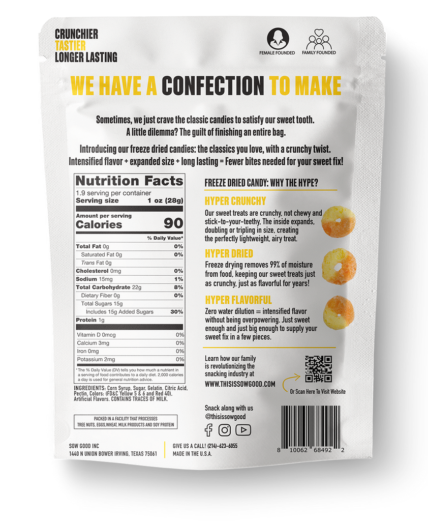 Sow Good Freeze Dried Peach Perfect