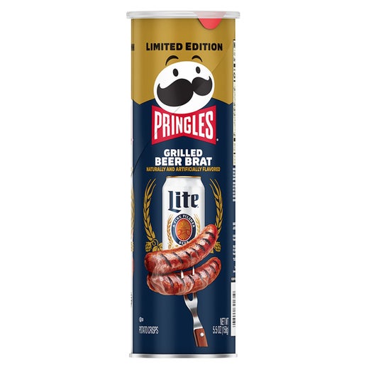 Pringles Grilled Beer Brat potato chips 158g USA (Case of 12)