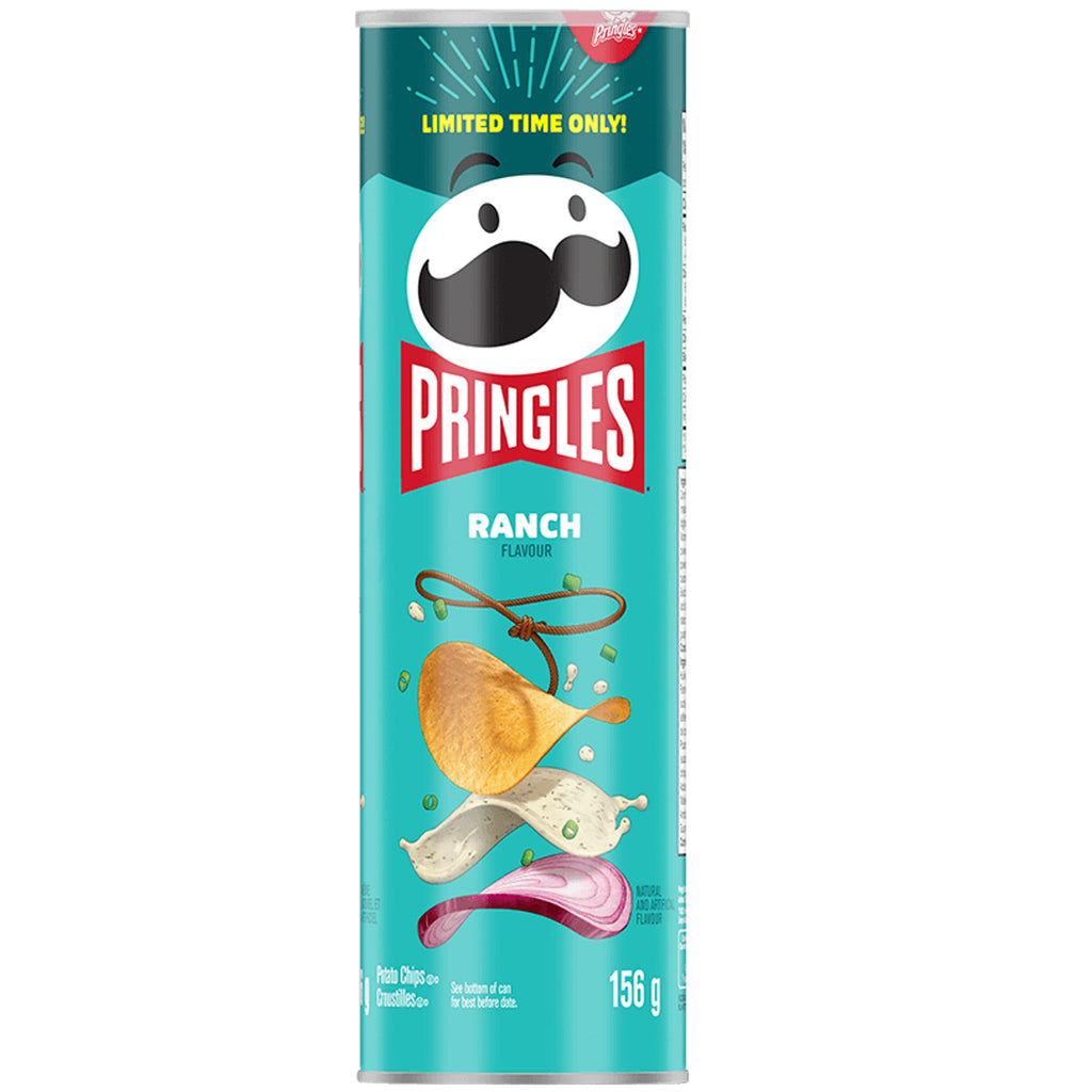 Pringles Ranch potato chips 156g CANADA (Case of 12)
