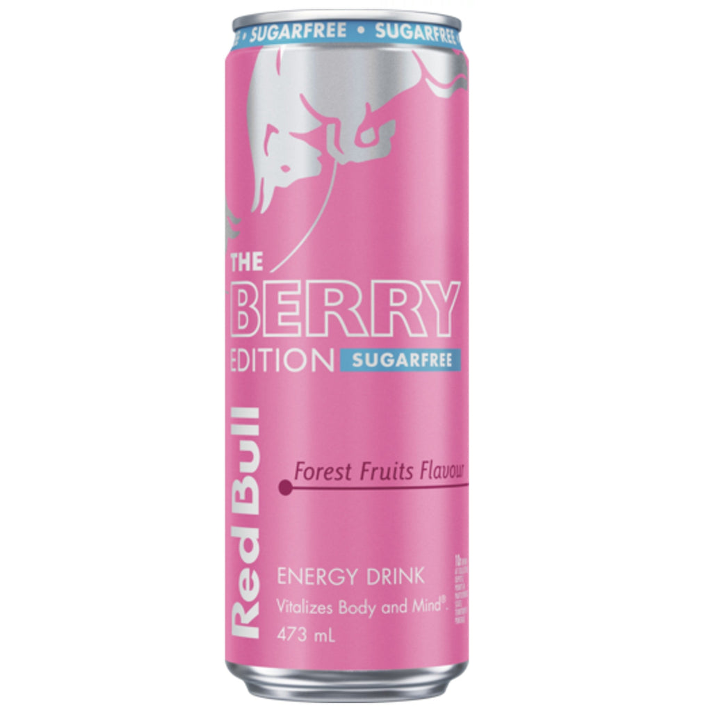 Red Bull The Berry edition sugar free forest fruit flavor 250ml Cans Case of 24 UNITED KINGDOM