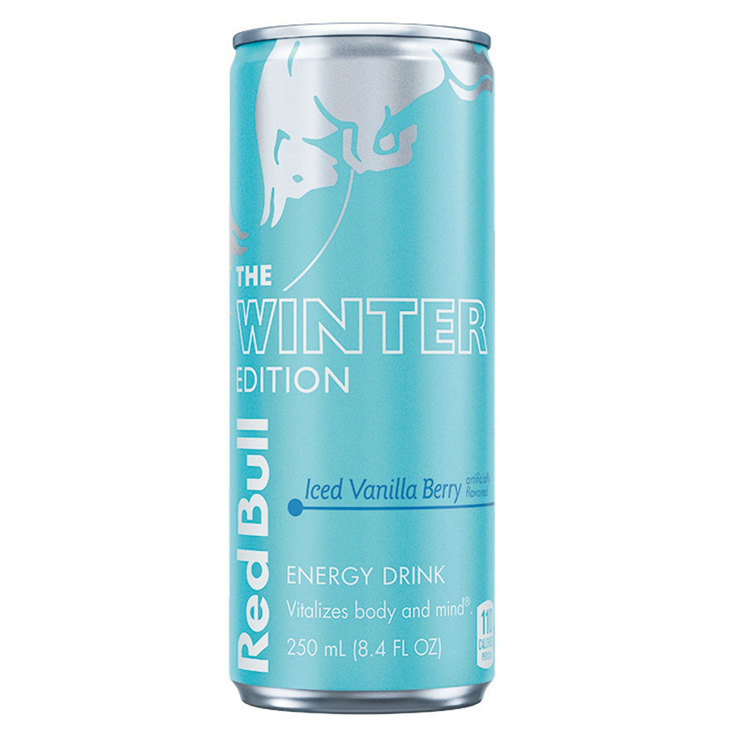 Red Bull The Winter edition iced vanilla berry Cans 250ml Cans Case of 24 UNITED KINGDOM