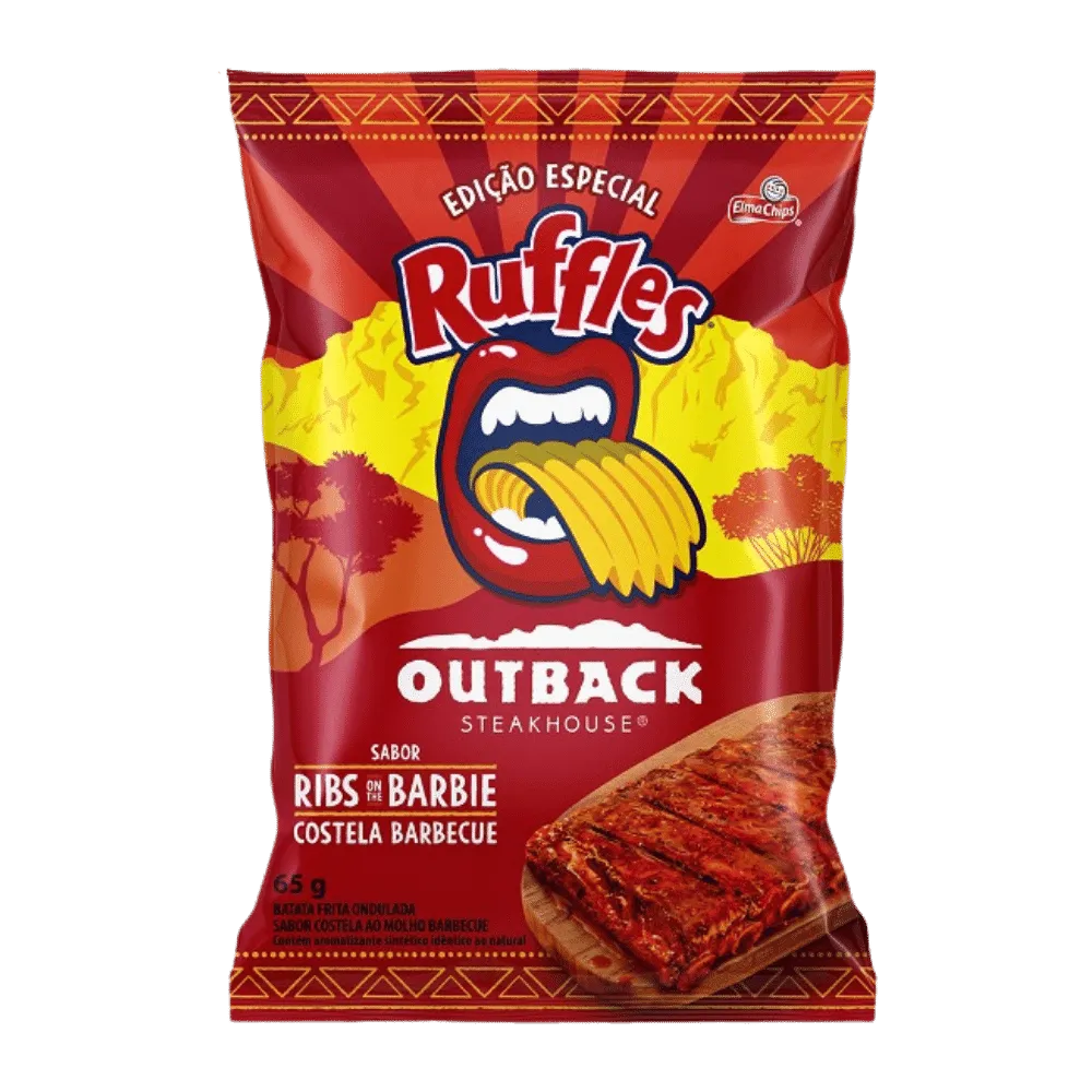 Ruffles Outback Steakhouse Ribs 56g - Brazil (Case of 12)