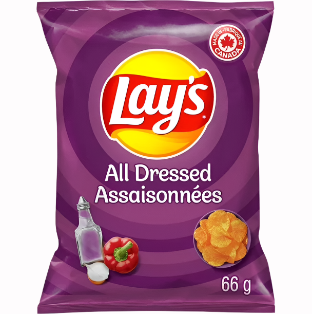 Lay's All Dressed - 66g Canada (Case of 12)