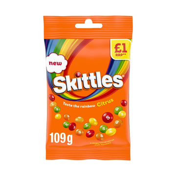 Skittles Citrus 109g UNITED KINGDOM (Case of 12)