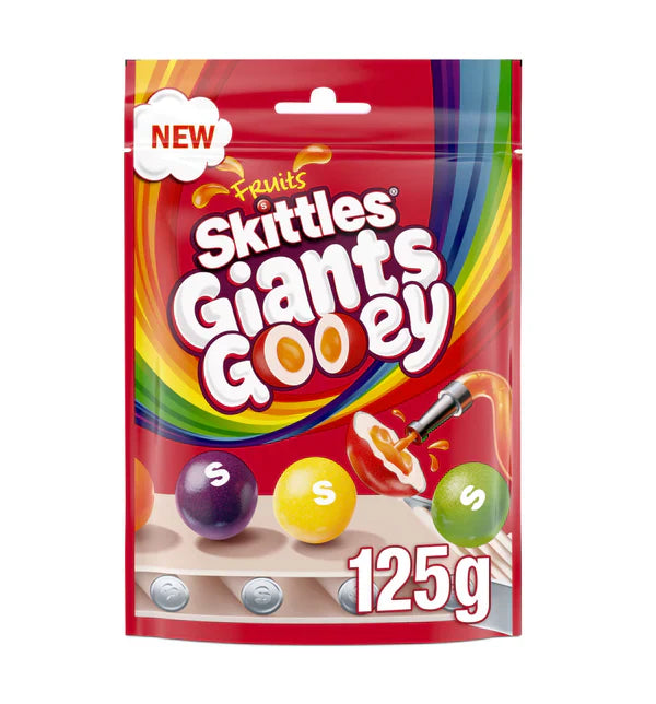 Skittles Giants Gooey Fruits 125g UNITED KINGDOM (Case of 12)
