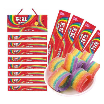 Skittles Rainbow Candy strips 9g pack of 32 CHINA
