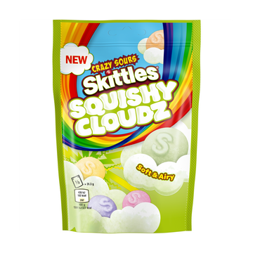 Skittles Squishy Sour Clouds 94g Bag Wholesale - Box of 18