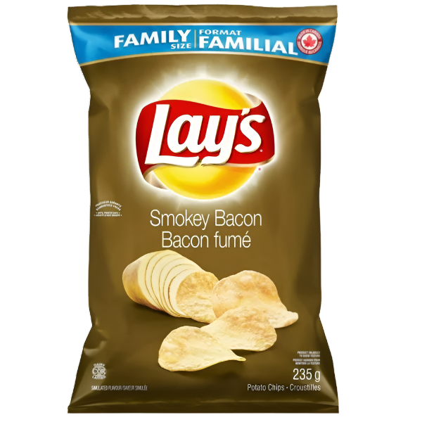 Lay's Smokey Bacon - 235g Canada (Case of 12)