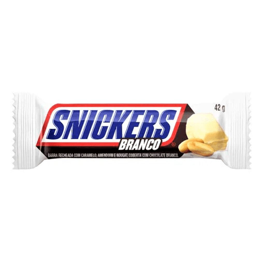 Snickers Branco chocolate bar 42g Box of 20 BRAZIL
