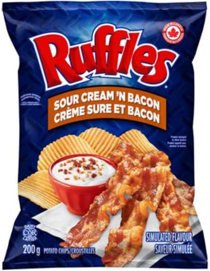 Ruffles Sour Cream & Bacon -66g Canada (Case of 12)