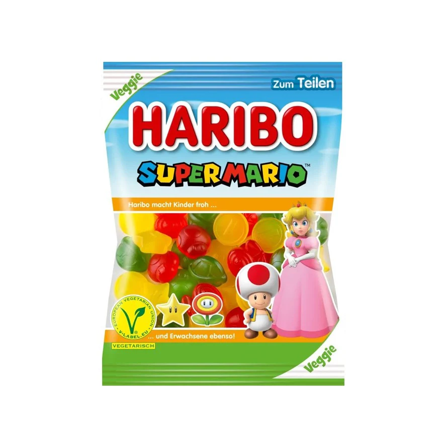 Haribo Super Mario Fruity Vegetarian 175g- Germany (Case of 12)