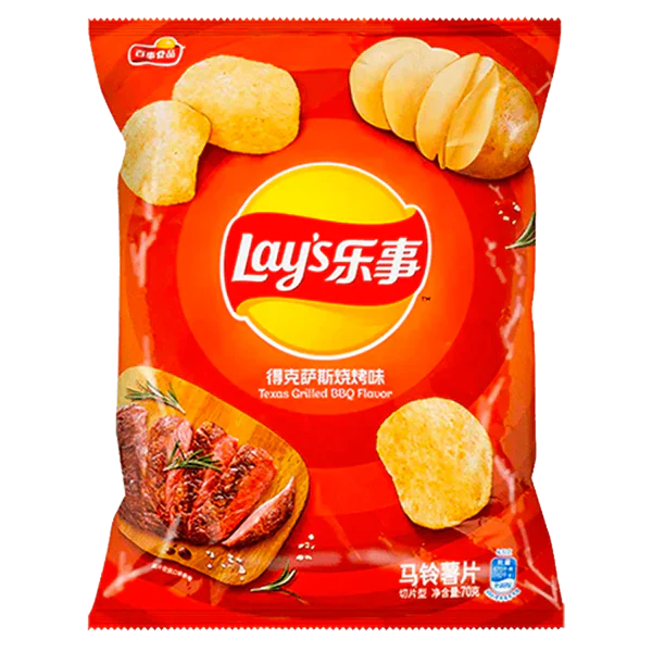 Lays Texas Grilled 70g - CHINA (Case of 12)