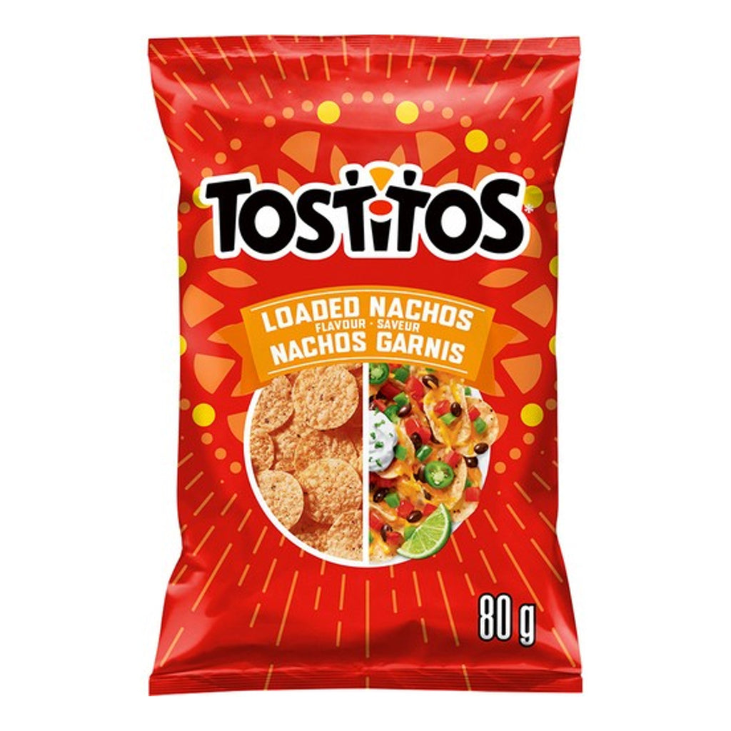 Tostitos Load Nacho tortilla chips 80g CANADA (Case of 12)