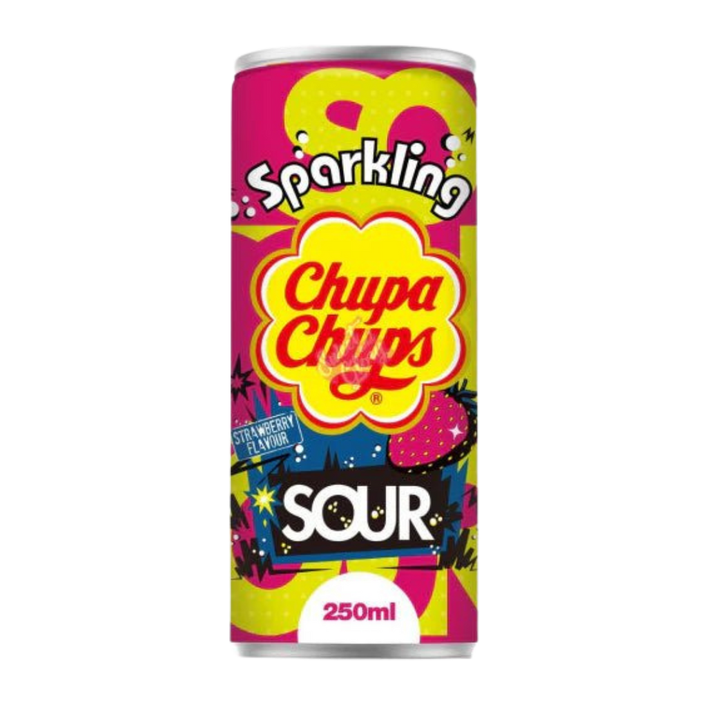 Chupa Chups Sparkling Sour Strawberry