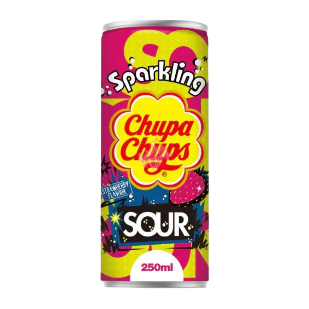 Chupa Chups Sparkling Sour Strawberry – Exotic Snack Guys