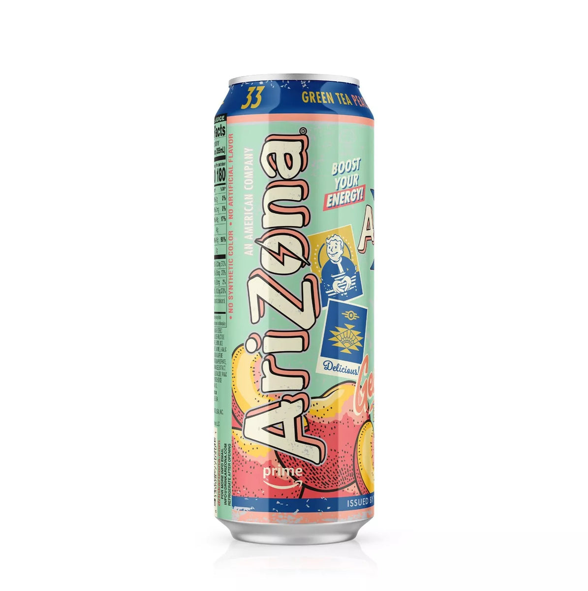 Arizona Green Tea Peach Energy Drink Exotic Snack Guys