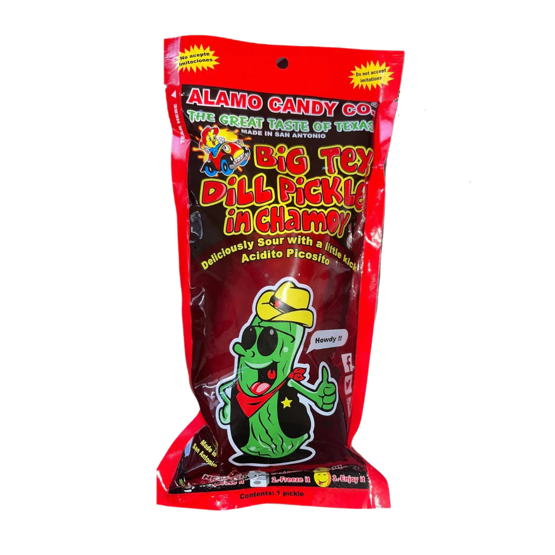 Big Tex Dill Pickle in Chamoy Exotic Snack Guys