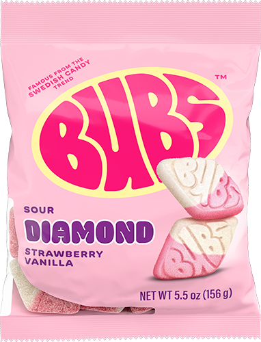 Bubs Sour Diamond - Strawberry Vanilla 156g