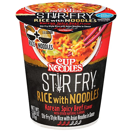 Cup Noodles Rice With Noodles Korean Spicy Beef