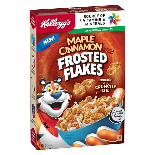 Kellogg's Frosted Flakes Maple Cinnamon Frosted Flakes 435g Box Wholesale Case of 10