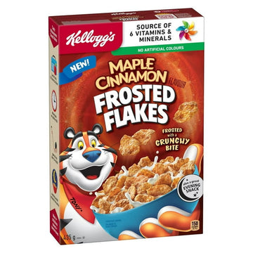 Kellogg's Frosted Flakes Maple Cinnamon Frosted Flakes 435g Box Wholesale Single Box
