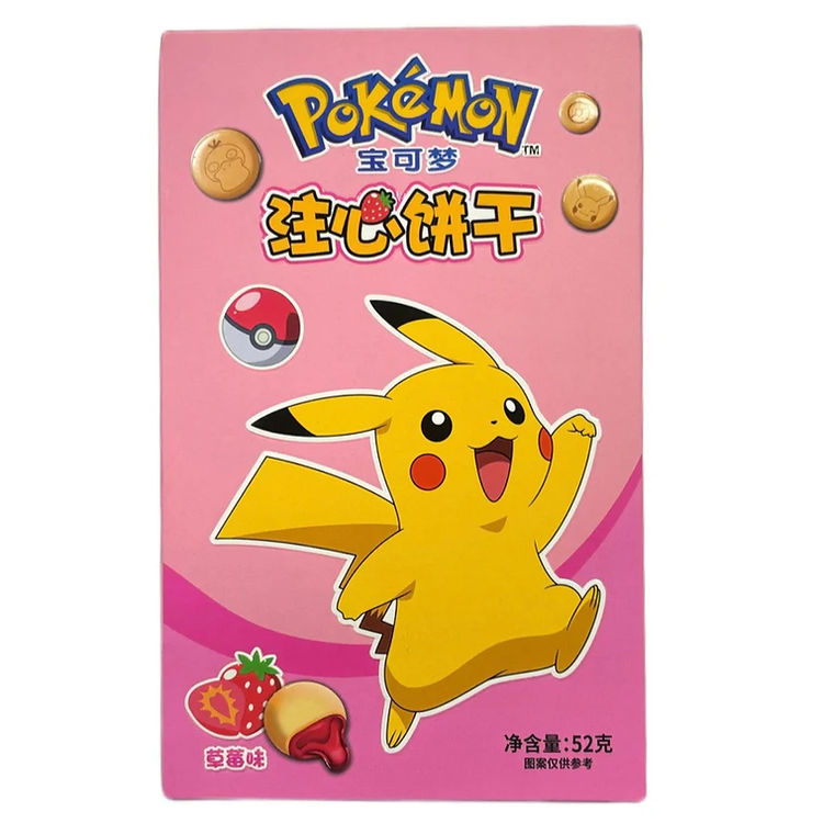 Leda Pokemon Strawberry Filled 52g - China (Case of 12) – Exotic Snack Guys