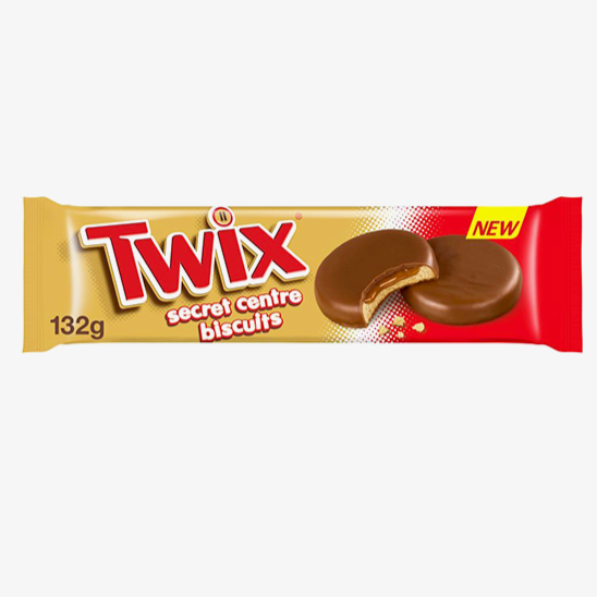 Twix Secret Centre Biscuits 132g - UK (Case of 12)
