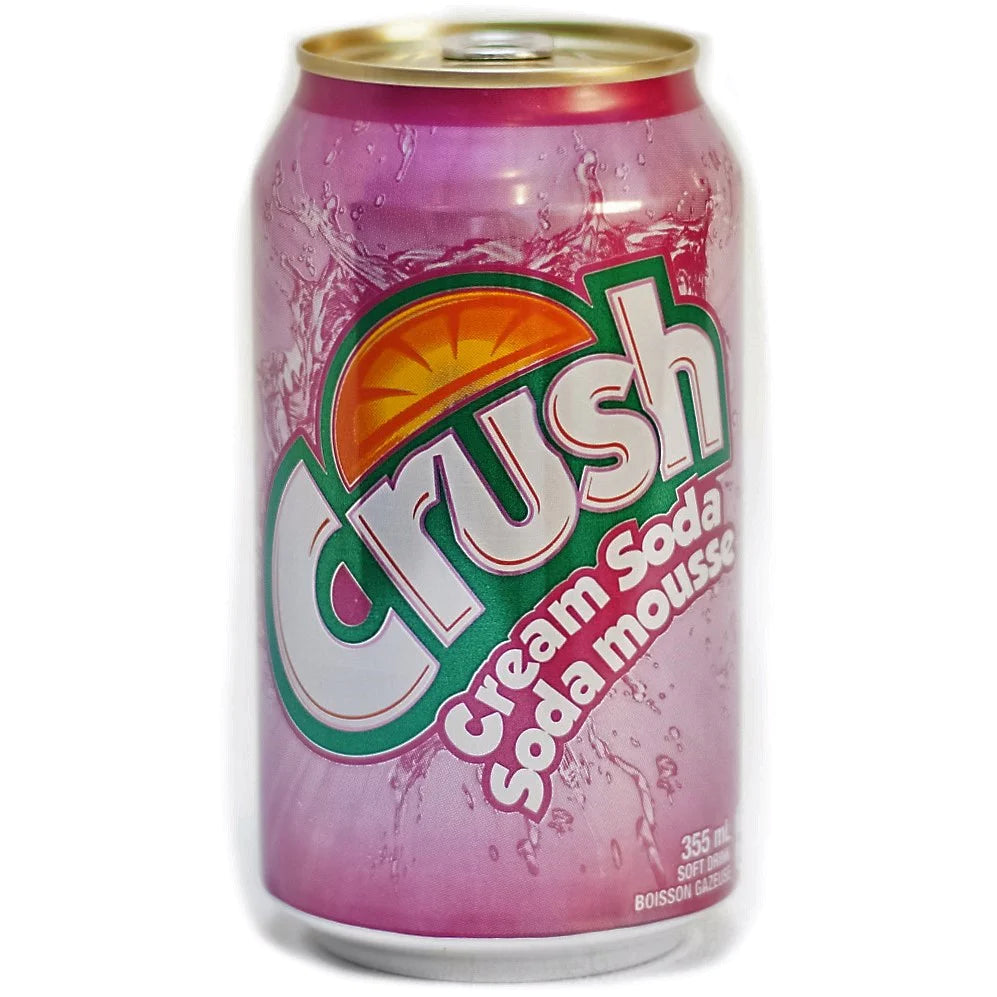 Crush Cream Soda Clear 330ml Case of 12 - Canada