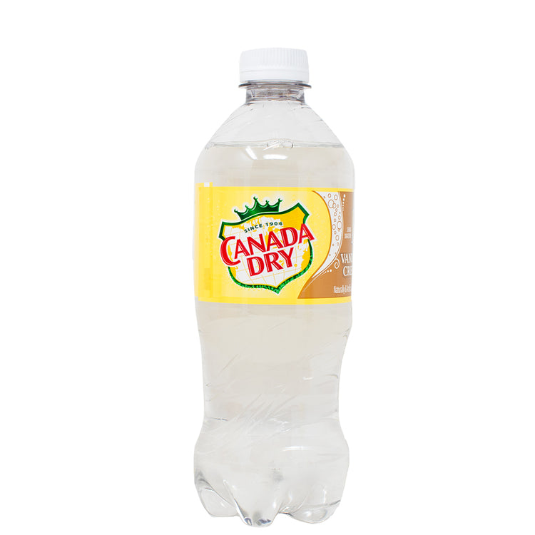 Canada Dry Vanilla Cream Ginger Ale 591ml Case of 24 - USA