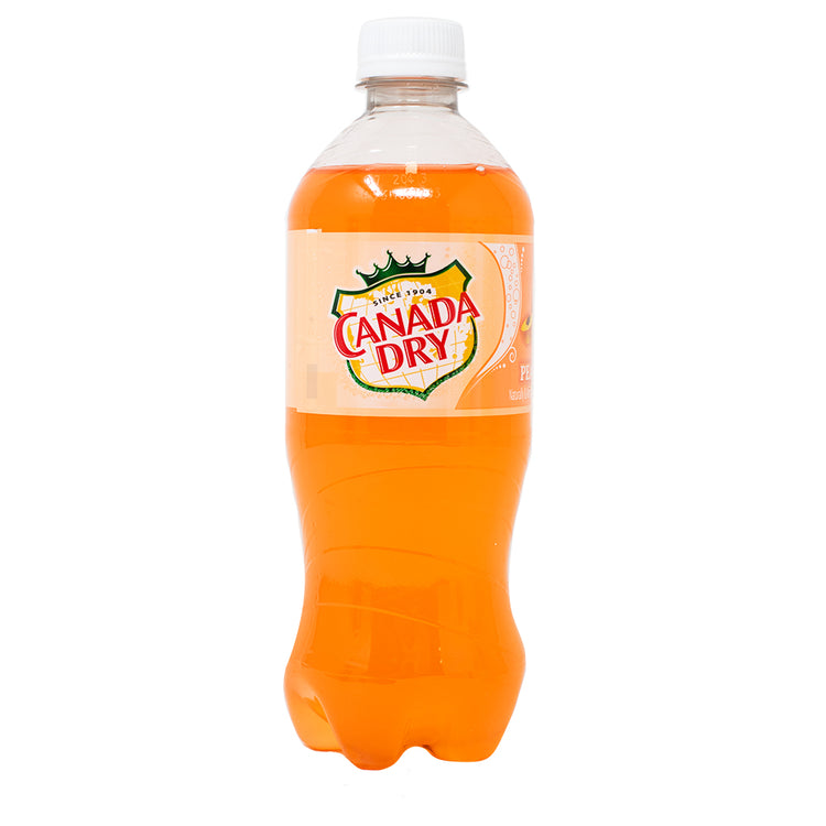 Canada Dry Peach Ginger Ale 591ml Case of 24 - USA