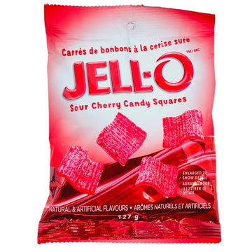 Jell-O Sour Cherry Candy 127g Bag Wholesale - Box of 12