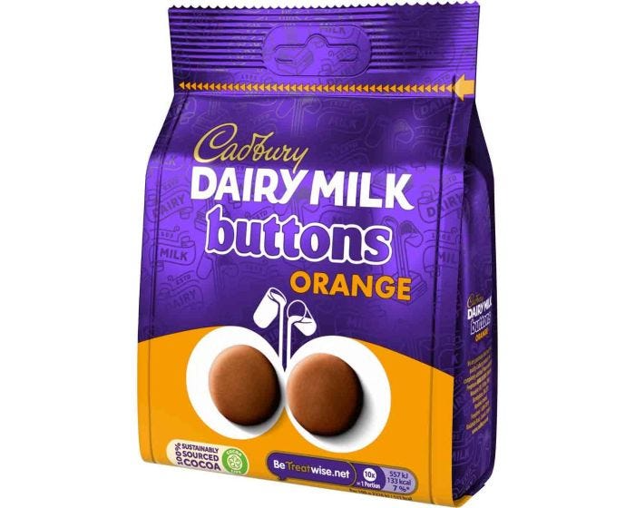 Cadbury Dairy Milk Orange Buttons