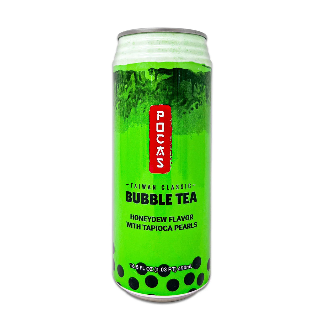 Pocas Bubble Tea Honeydew with Tapioca Pearls